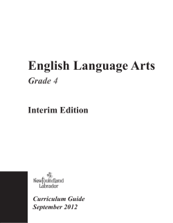 English Language Arts - Department of Education