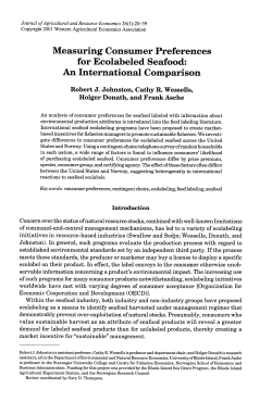 Measuring Consumer Preferences for Ecolabeled