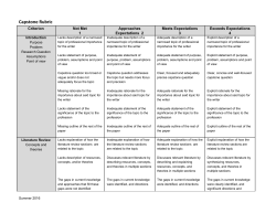 Capstone Rubric