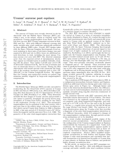 Uranus` aurorae past equinox