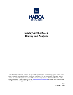 Sunday Alcohol Sales: History and Analysis As Alcohol Out