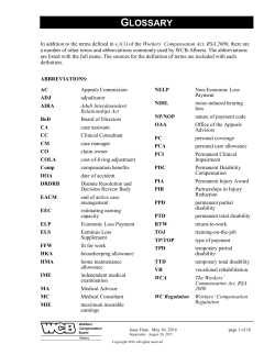 Glossary - WCB Alberta