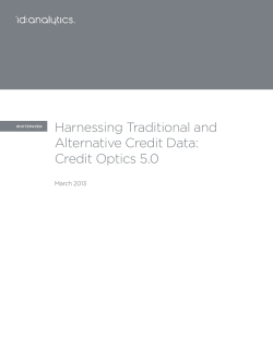 Harnessing Traditional and Alternative Credit Data