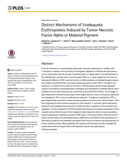 Distinct Mechanisms of Inadequate Erythropoiesis Induced by