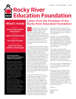 fall/winter - Rocky River Education Foundation