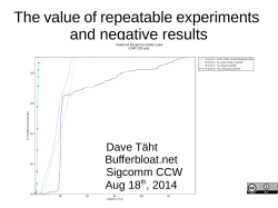 The value of repeatable experiments and negative results