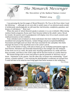 The Monarch Messenger - Ballard Nature Center