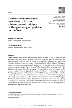 Conflicts of interest and incentives to bias: A