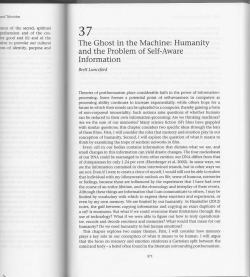 The Ghost in the Machine: Humanity and the