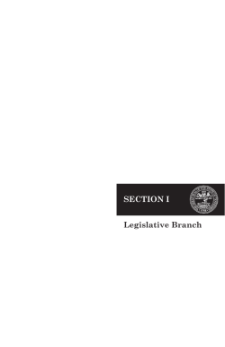 Legislative Branch SECTION I