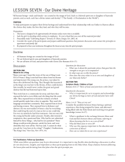 LESSON SEVEN - Our Divine Heritage - BYU