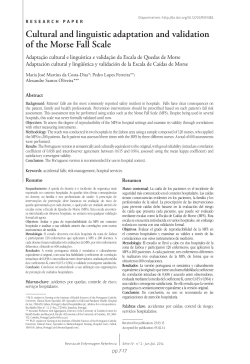 Cultural and linguistic adaptation and validation of the Morse Fall