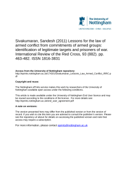 Lessons for the law of armed conflict from commitments of armed