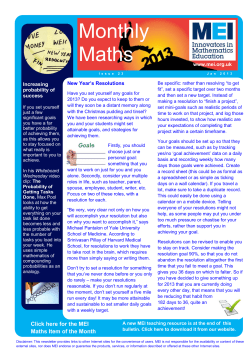 Monthly Maths
