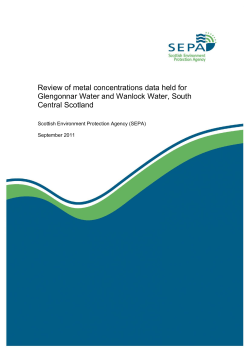 Review of metal concentrations data held for Glengonnar