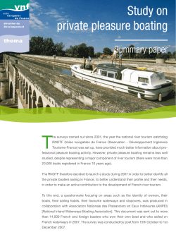 Study on private pleasure boating