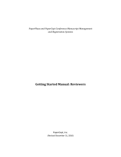 Reviewers - PaperPlaza