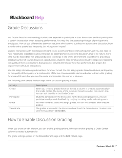 Grading Discussions