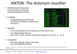 ANTON: The Antonym classifier