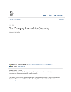 The Changing Standards for Obscenity