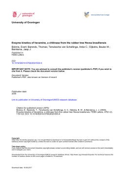 Enzyme kinetics of hevamine, a chitinase from the rubber tree