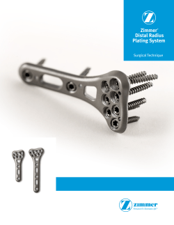 Zimmer&reg; Distal Radius Plating System Surgical Technique 97