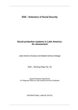 Social protection systems in Latin America: An assessment