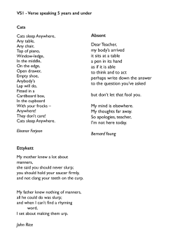 Poems for Verse Speaking Classes