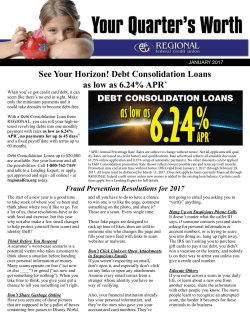 January 2017 - Regional Federal Credit Union