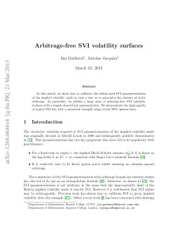 Arbitrage-free SVI volatility surfaces