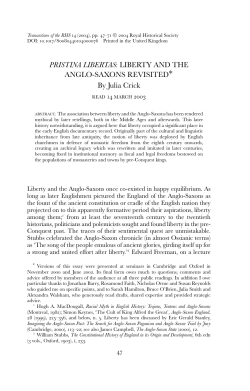 PRISTINALIBERTAS : LIBERTY AND THE ANGLO