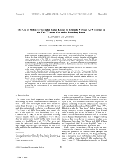 The Use of Millimeter Doppler Radar Echoes to Estimate Vertical Air