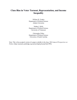Class Bias in Voter Turnout and Income Inequality