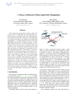 A Theory of Refractive Photo-Light