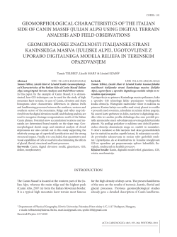 geomorphological characteristics of the italian