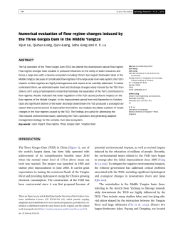 Numerical evaluation of flow regime changes induced by the Three