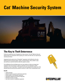 Cat&reg; Machine Security System