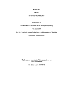 A Timeline of the History of Nephrology - Era-Edta