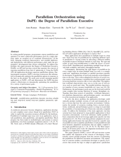 Parallelism Orchestration using DoPE: the Degree of Parallelism