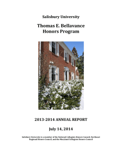 Thomas E. Bellavance Honors Program