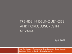 Delinquencies and Foreclosures in Nevada