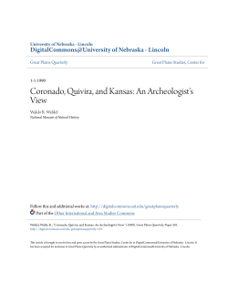 Coronado, Quivira, and Kansas: An Archeologist`s View