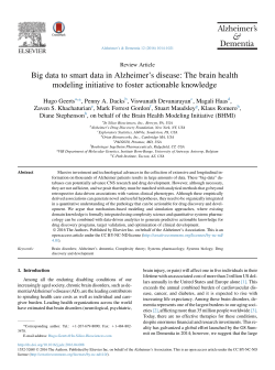 Big data to smart data in Alzheimer`s disease: The brain health