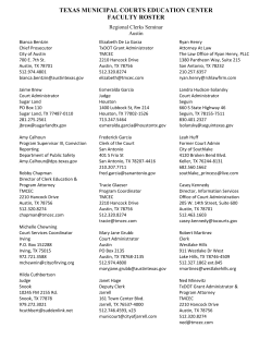 texas municipal courts education center faculty roster