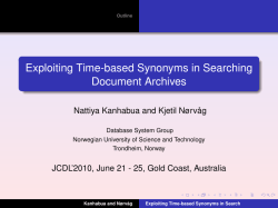 Exploiting Time-based Synonyms in Searching