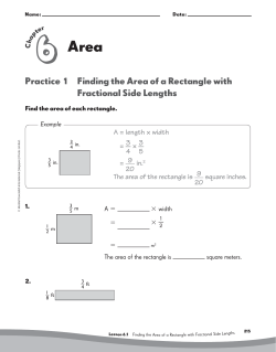 Practice 1 Finding the Area of a Rectangle with Fractional Side