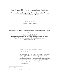 Four Types of Power in International Relations