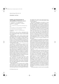 PRIMER NOTES Isolation and characterization of microsatellites in