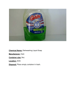 Chemical Name: Dishwashing Liquid Soap Manufacturer: Gain