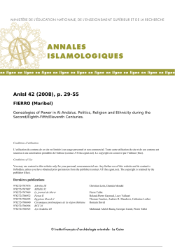 annales islamologiques